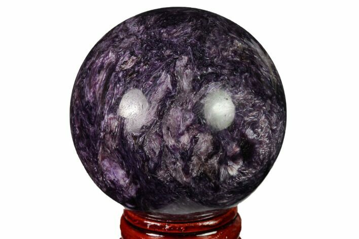 Polished Purple Charoite Sphere - Siberia #163937